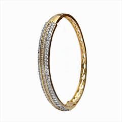 White and Off White color Bracelet in Metal Alloy studded with American Diamond & Gold Rodium Polish : 1762632