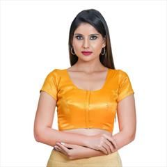 Yellow color Blouse in Polyester Silk fabric with Thread work : 1762968
