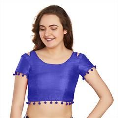Blue color Blouse in Art Silk fabric with Border work : 1763951