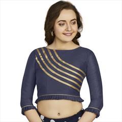 Blue color Blouse in Art Silk fabric with Lace work : 1763970