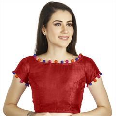 Red and Maroon color Blouse in Art Silk fabric with Thread work : 1764672