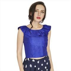Blue color Blouse in Art Silk fabric with Thread work : 1764687