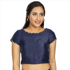 Blue color Blouse in Art Silk fabric with Lace work : 1767155