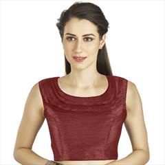 Red and Maroon color Blouse in Art Silk fabric with Thread work : 1768802