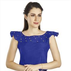 Blue color Blouse in Art Silk fabric with Bugle Beads work : 1768836