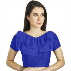 Blue color Blouse in Art Silk, Georgette fabric with Thread work : 1768857