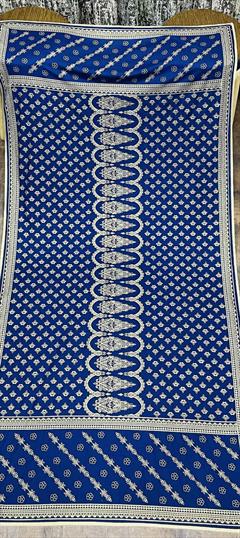 Casual Blue color Dupatta in Rayon fabric with Digital Print, Lace work : 1775203