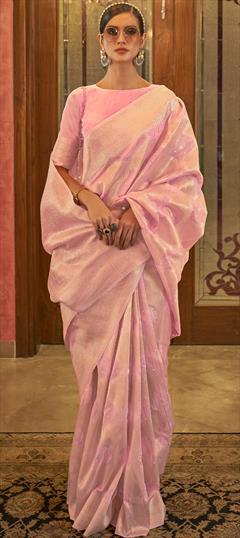 Traditional Pink and Majenta color Saree in Art Silk, Silk fabric with South Sequence, Zari work : 1779290