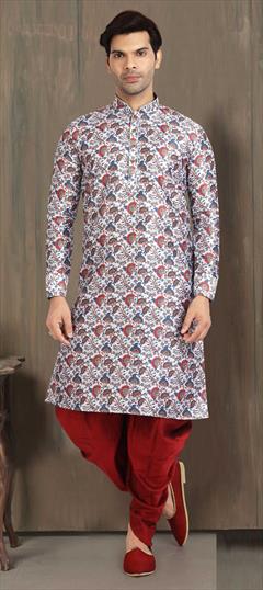 Multicolor color Dhoti Kurta in Banarasi Silk fabric with Printed work : 1785420