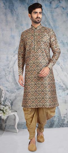 Multicolor color Dhoti Kurta in Banarasi Silk fabric with Printed work : 1785422