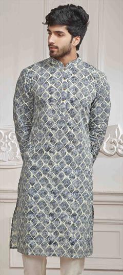 Blue color Kurta in Cotton fabric with Printed work : 1785567
