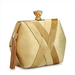 Gold color Clutches in Synthetic fabric with Fancy Work work : 1797873