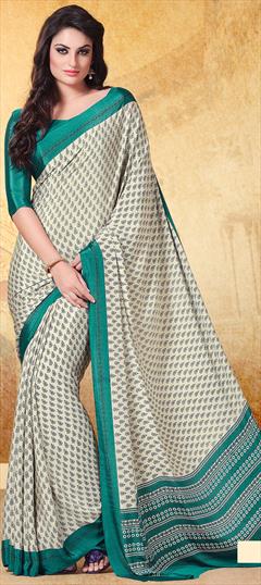 Traditional Multicolor color Saree in Crepe Silk, Silk fabric with South Printed work : 1808679
