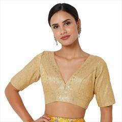 Gold color Blouse in Art Silk fabric with Sequence work : 1813431