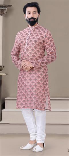 Multicolor color Kurta Pyjamas in Jacquard fabric with Printed work : 1813938