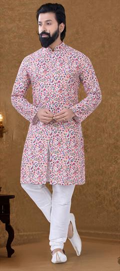 Multicolor color Kurta Pyjamas in Cotton fabric with Printed work : 1817881