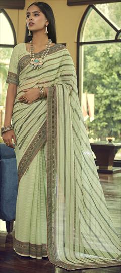 Casual, Party Wear Multicolor color Saree in Georgette fabric with Classic Printed work : 1820826