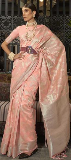 Traditional Pink and Majenta color Saree in Art Silk, Silk fabric with South Weaving work : 1820902