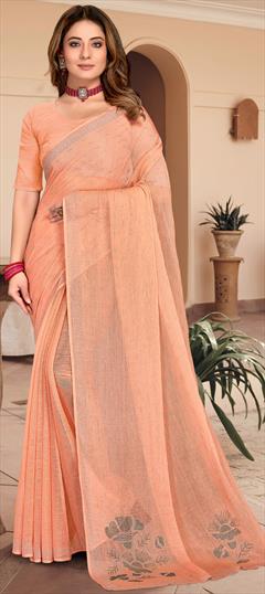 Festive, Party Wear Pink and Majenta color Saree in Shimmer fabric with Classic Stone, Swarovski work : 1826457