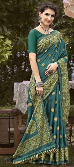 Casual, Traditional Blue color Saree in Art Silk, Silk fabric with South Printed work : 1828221