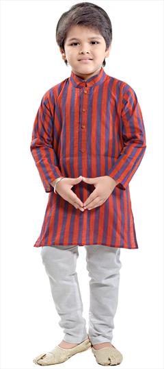Black and Grey color Boys Kurta Pyjama in Cotton fabric with Printed, Tye n Dye work : 1830916
