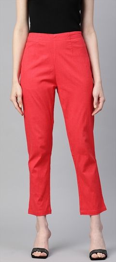 Casual Pink and Majenta color Jeggings in Lycra fabric with Trendy Thread work : 1833200
