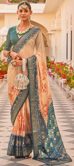 Bridal, Wedding Pink and Majenta color Saree in Chiffon fabric with Classic Printed work : 1866167