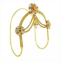 Multicolor color Armlet in Metal Alloy studded with Kundan & Gold Rodium Polish : 1868212