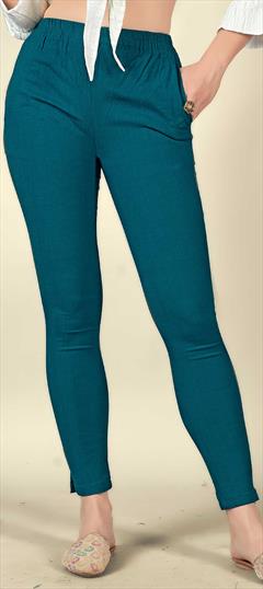 Casual Blue color Jeggings in Rayon fabric with Thread work : 1869576