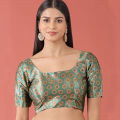 Casual Green color Blouse in Polyester Silk fabric with Printed work : 1874650