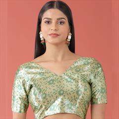 Casual Green color Blouse in Polyester Silk fabric with Printed work : 1874652