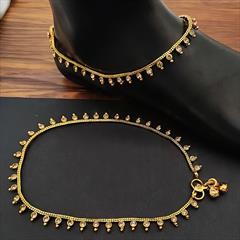 Yellow color Anklet in Metal Alloy studded with Beads & Gold Rodium Polish : 1878808