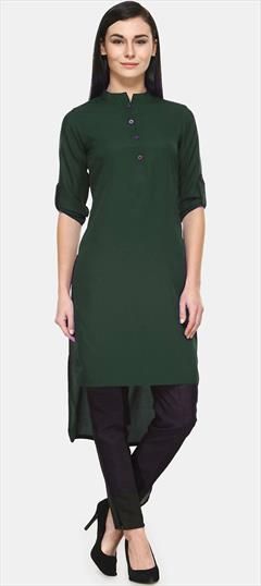 Casual, Party Wear Green color Salwar Kameez in Blended fabric with Thread work : 1882972