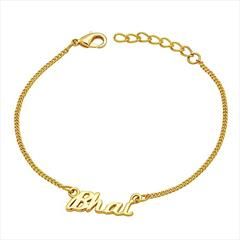Gold color Bracelet in Metal Alloy studded with Artificial & Gold Rodium Polish : 1890033