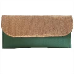Party Wear Green color Clutches in Art Silk fabric with Thread work : 1890620