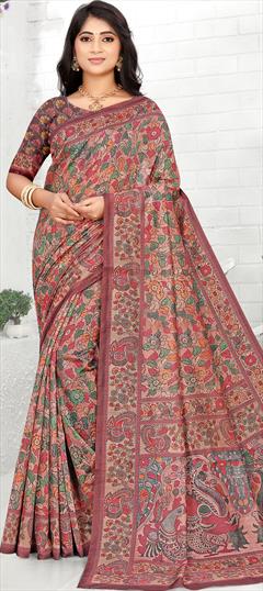 Casual, Traditional Multicolor color Saree in Chanderi Silk fabric with South Digital Print work : 1890706