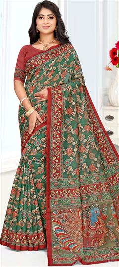 Casual, Traditional Multicolor color Saree in Chanderi Silk fabric with South Digital Print work : 1890709