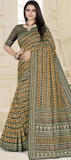 Casual, Traditional Multicolor color Saree in Chanderi Silk fabric with South Digital Print work : 1890758