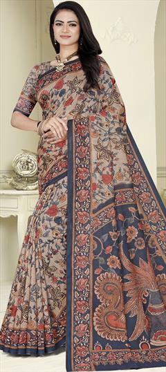 Casual, Traditional Multicolor color Saree in Chanderi Silk fabric with South Digital Print work : 1890761