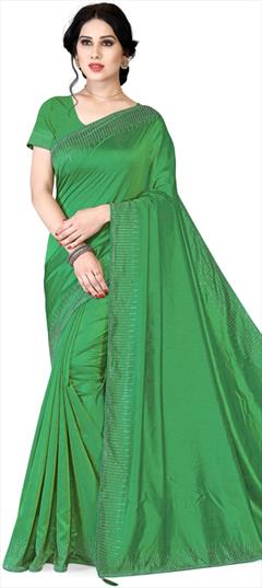 Casual, Traditional Green color Saree in Art Silk fabric with South Printed work : 1894943