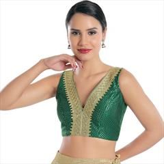 Casual Green color Blouse in Art Silk fabric with Sequence work : 1898036