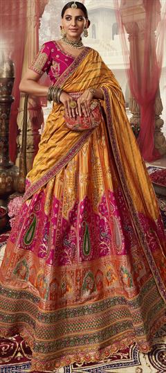 Bridal, Designer, Wedding Multicolor color Silk fabric Ready to Wear Lehenga  : 1887386