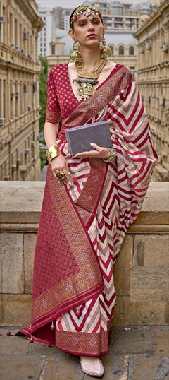 Engagement, Festive, Traditional Multicolor color Saree in Art Silk, Silk fabric with South Weaving work : 1901360