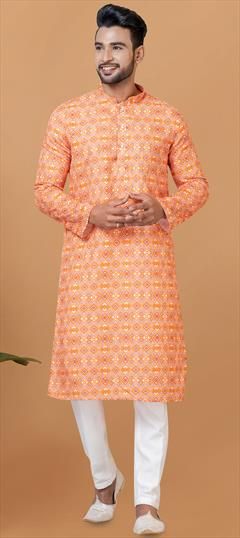 Party Wear Multicolor color Kurta Pyjamas in Cotton fabric with Digital Print work : 1902881