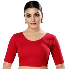 Party Wear Red and Maroon color Blouse in Cotton fabric with Thread work : 1916029
