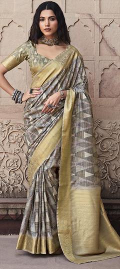 Party Wear, Reception, Traditional Multicolor color Saree in Art Silk fabric with South Printed, Weaving work : 1919018