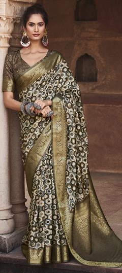 Party Wear, Reception, Traditional Multicolor color Saree in Art Silk fabric with South Printed, Weaving work : 1919020