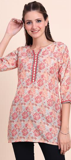 Casual Multicolor color Tops and Shirts in Cotton fabric with Digital Print work : 1920029