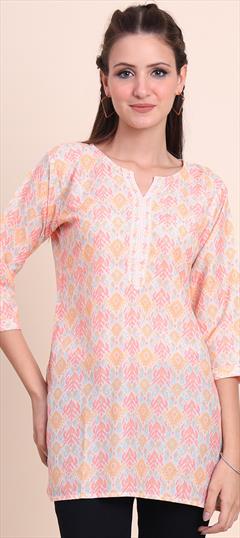 Casual Pink and Majenta color Tops and Shirts in Cotton fabric with Digital Print work : 1920030