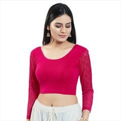 Festive, Party Wear Pink and Majenta color Blouse in Cotton fabric with Thread work : 1921842